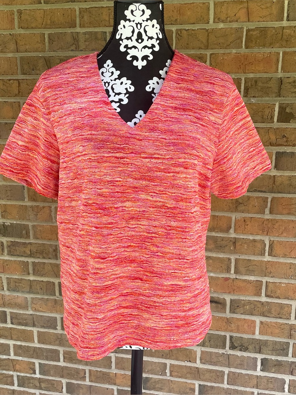 VTG 90s White Stag Orange and Pink Y2K Blouse Womens XL